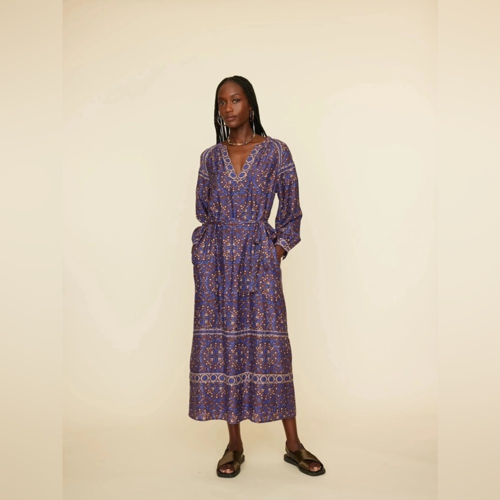 XiRENA Purple Printed Maxi Dress